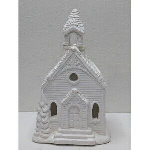 California Creations Wooden Church With Spire UNPAINTED Christmas Village